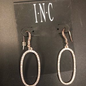 INC rose gold inspired hoop fashion earrings